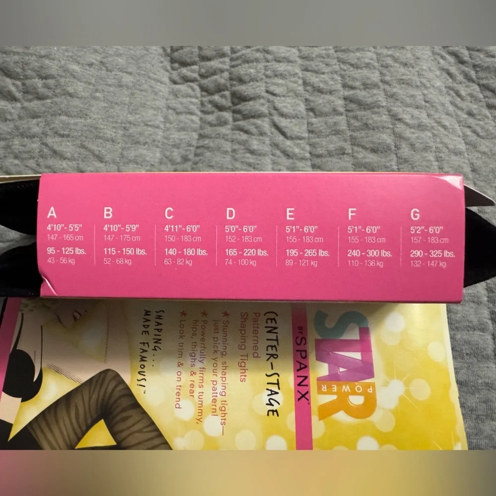 Lot of 2 Star Power by SPANX Black Tiger Patterned Shaping Tights Size B